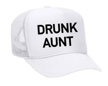 Load image into Gallery viewer, Drunk Aunt Trucker Hat: Jade/White