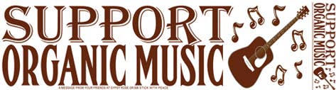 Support Organic Music Sticker