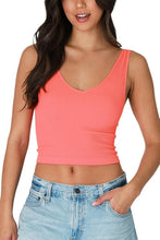 Load image into Gallery viewer, V-neck Ribbed Crop Top