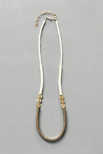 Load image into Gallery viewer, Gold hematite and white disc necklace