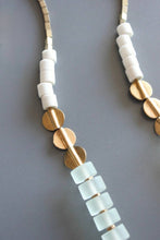 Load image into Gallery viewer, Glass and Brass Necklace