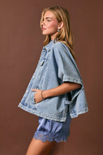 Load image into Gallery viewer, DENIM CAPE JACKET