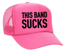 Load image into Gallery viewer, This Band Sucks Trucker Hat: Red/White