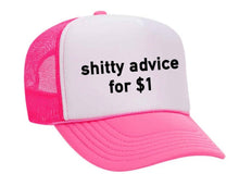 Load image into Gallery viewer, Shitty Advice for $1 Trucker Hat: Royal Blue/White