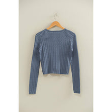 Load image into Gallery viewer, Cable Buttoned Cardigan