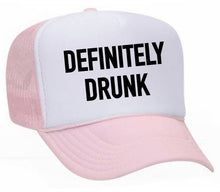 Load image into Gallery viewer, Definitely Drunk Trucker Hat: Jade/White