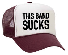 Load image into Gallery viewer, This Band Sucks Trucker Hat: Red/White