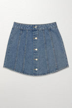 Load image into Gallery viewer, Rounded hem denim skirt