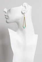 Load image into Gallery viewer, Amazonite geo earrings