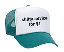 Load image into Gallery viewer, Shitty Advice for $1 Trucker Hat: Royal Blue/White