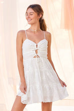 Load image into Gallery viewer, Embroidery Cut Out Mini Dress