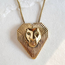 Load image into Gallery viewer, Leo lion tiger pendant Necklace