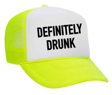 Load image into Gallery viewer, Definitely Drunk Trucker Hat: Jade/White
