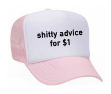 Load image into Gallery viewer, Shitty Advice for $1 Trucker Hat: Royal Blue/White