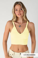 Load image into Gallery viewer, Ribbed V-Neck Bra Top