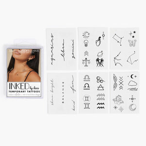 Zodiac Collection: Air Signs Temporary Tattoo Pack