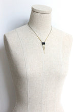 Load image into Gallery viewer, Black brass fringe necklace