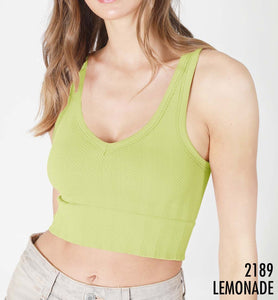 Reversible Herringbone Crop Top