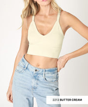 Load image into Gallery viewer, Ribbed V-Neck Bra Top