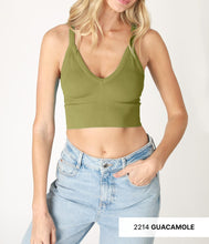 Load image into Gallery viewer, Ribbed V-Neck Bra Top