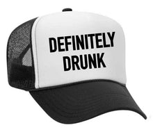 Load image into Gallery viewer, Definitely Drunk Trucker Hat: Jade/White