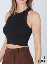 Load image into Gallery viewer, Ribbed High Neck Crop Top