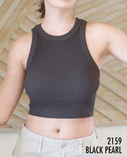 Load image into Gallery viewer, Ribbed High Neck Crop Top