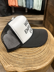 Worst Employee Ever Trucker Hat: Black/White