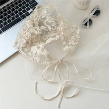 Load image into Gallery viewer, LACE TRIANGLE BANDANA HEADSCARF