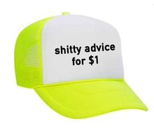 Load image into Gallery viewer, Shitty Advice for $1 Trucker Hat: Royal Blue/White