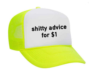 Shitty Advice for $1 Trucker Hat: Royal Blue/White