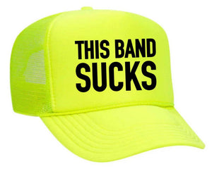 This Band Sucks Trucker Hat: Red/White