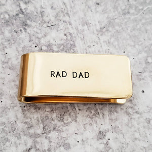 RAD DAD Money Clip: Silver Aluminum