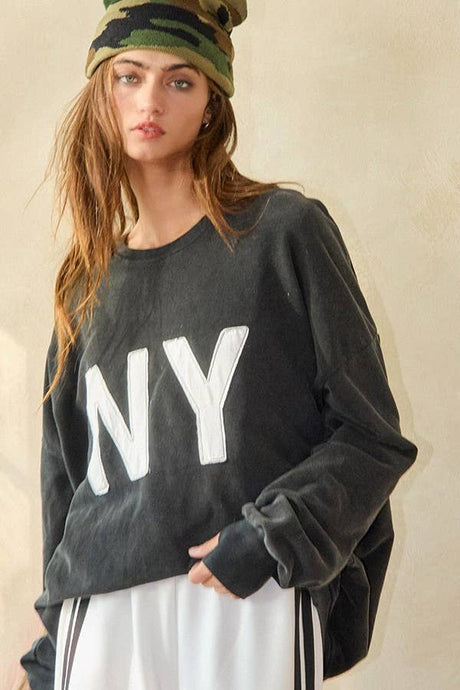 'NY' Patch Sweatshirt