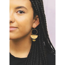 Load image into Gallery viewer, Double Half Moon Earrings
