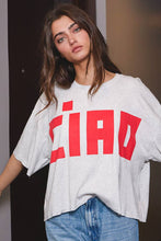 Load image into Gallery viewer, &#39;CIAO&#39; Jersey Boxy Crop Top