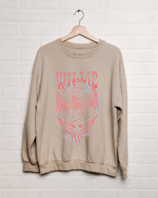 Willie Nelson Pink Sand Thrifted Sweatshirt