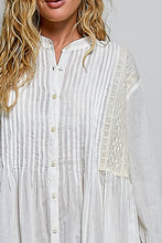 Load image into Gallery viewer, Vintage Lace Panel Shirt Dress