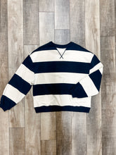 Load image into Gallery viewer, Classic Stripe Crew Wide Blk