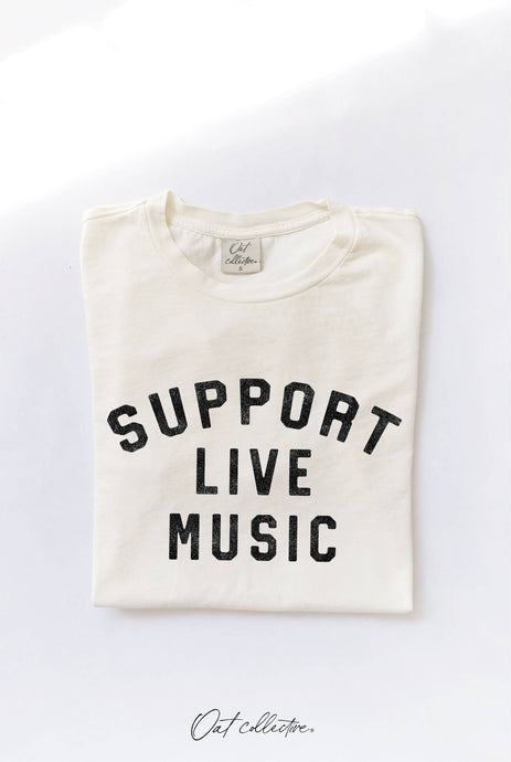 SUPPORT LIVE MUSIC Mineral Graphic Top
