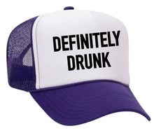 Load image into Gallery viewer, Definitely Drunk Trucker Hat: Jade/White