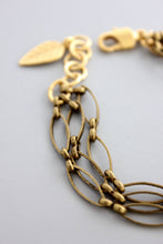 Load image into Gallery viewer, Brass ox link and chain bracelet