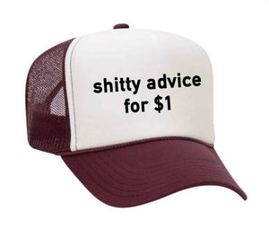 Shitty Advice for $1 Trucker Hat: Royal Blue/White