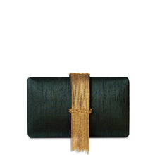 Load image into Gallery viewer, Teal Fringe Clutch
