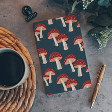 Load image into Gallery viewer, Navy Mushrooms Layflat Journal