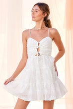 Load image into Gallery viewer, Embroidery Cut Out Mini Dress