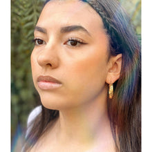 Load image into Gallery viewer, Braided Gold Hoops