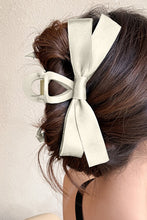 Load image into Gallery viewer, White Bow Hair Clip