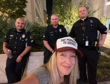 Load image into Gallery viewer, Say Perhaps to Drugs Trucker Hat: Purple/White