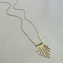 Load image into Gallery viewer, Brass Fringe long necklace